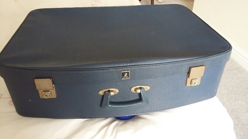 crown suitcase vintage